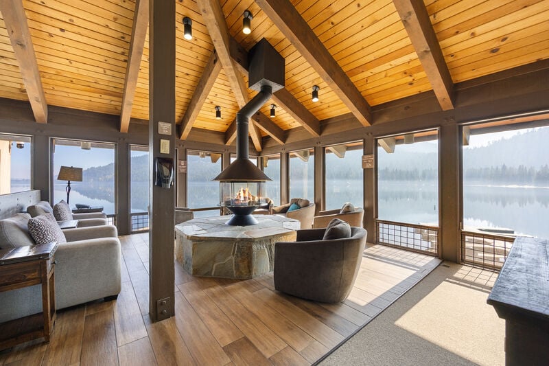 Family room from one of our Donner Lake rentals